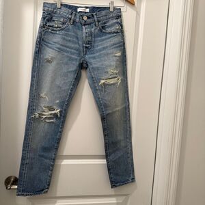 New Moussy Vintage Tapered Distressed Jeans Size 26